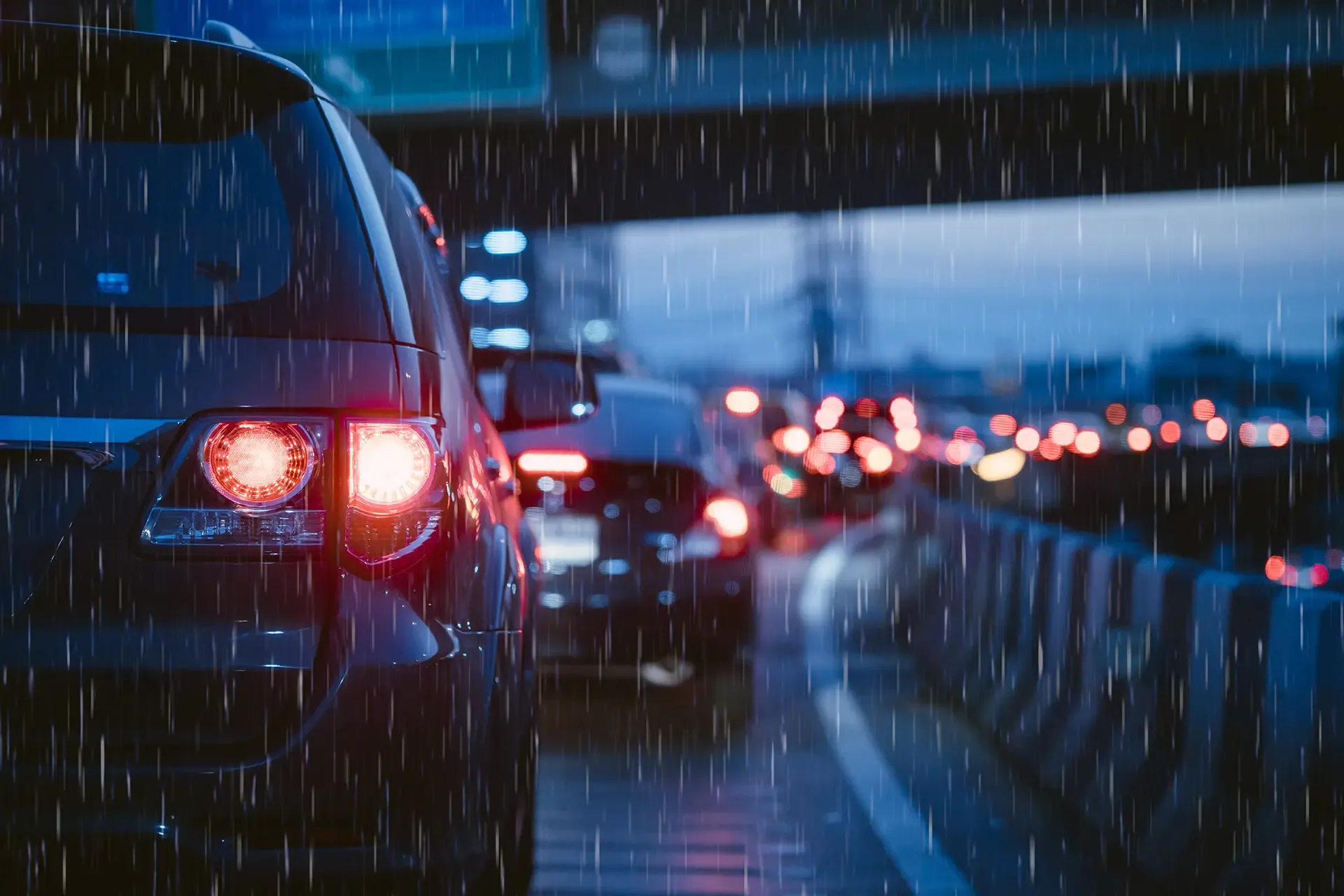 Car Crash During A Rainstorm